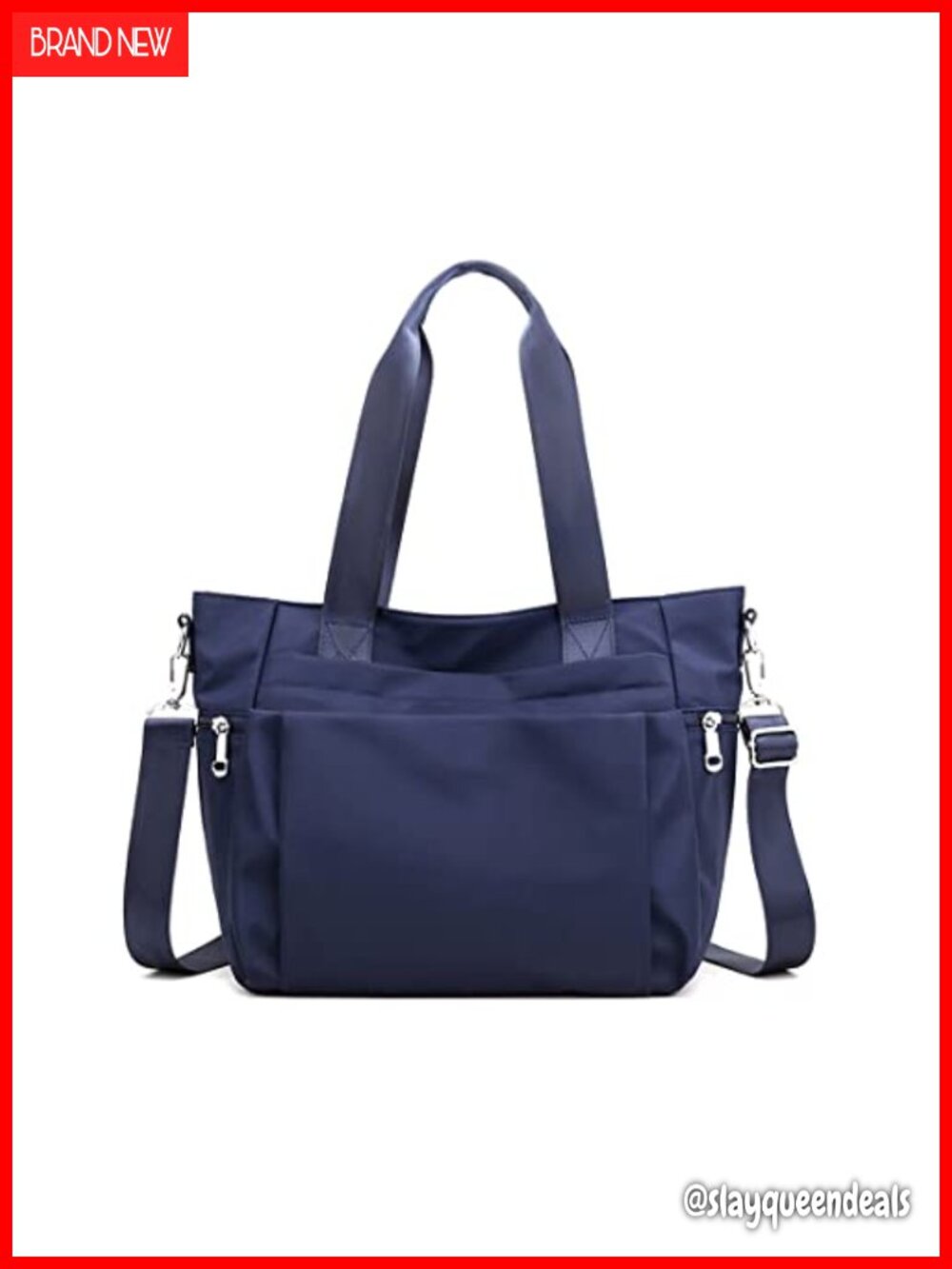 Waterproof Nylon Crossbody Tote Bag Multi-Pocket Shoulder Handbag